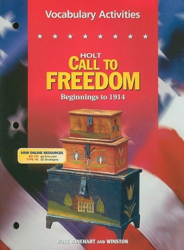 Call to Freedom Beginning-1914: Vocabulary Activities