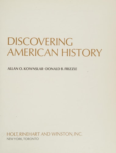 Discov Amer History 1970 Ed @