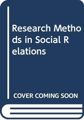 Research Methods in Social Relations