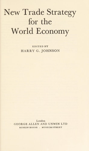 New Trade Strategy for the World Economy