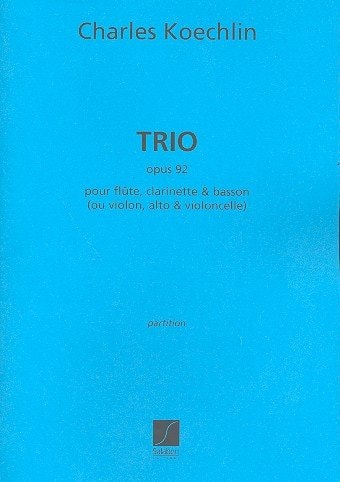 Partitions classique SALABERT KOECHLIN C. - TRIO, OPUS 92 Ensemble mixte