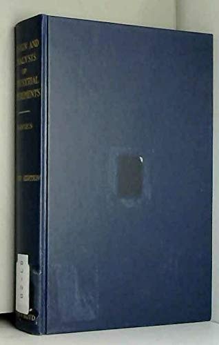 Design and Analysis of Industrial Experiments (I.C.I.Monographs on Mathematics & Statistical)