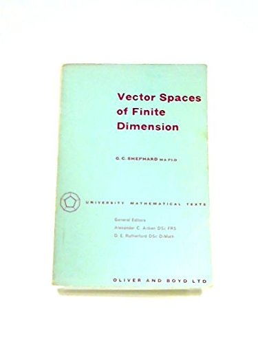 Vector spaces of finite dimension