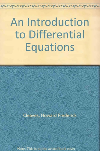 Introduction to Differential Equations