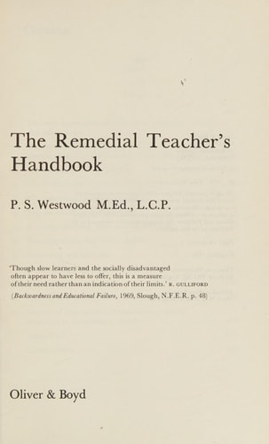 The Remedial Teacher's Handbook