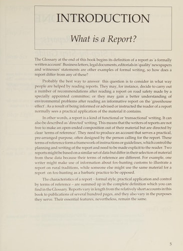 Report Writing Skills