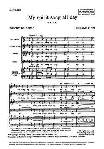 My Spirit Sang All Day Satb