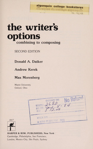 The writer's options: Combining to composing