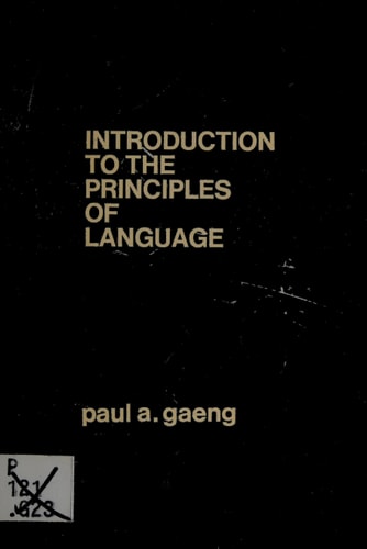 Introduction to the principles of language