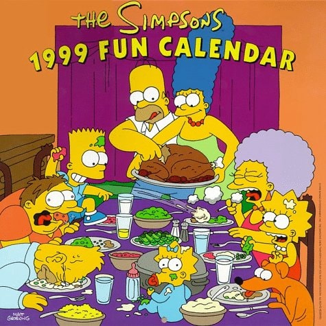 The Simpsons 1999 Fun Calendar