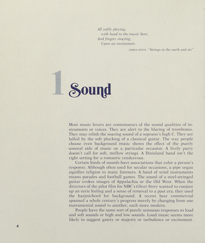Music, reflections in sound