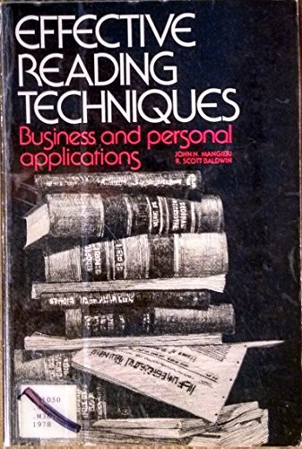 Effective Reading Techniques Business and Personal Applications
