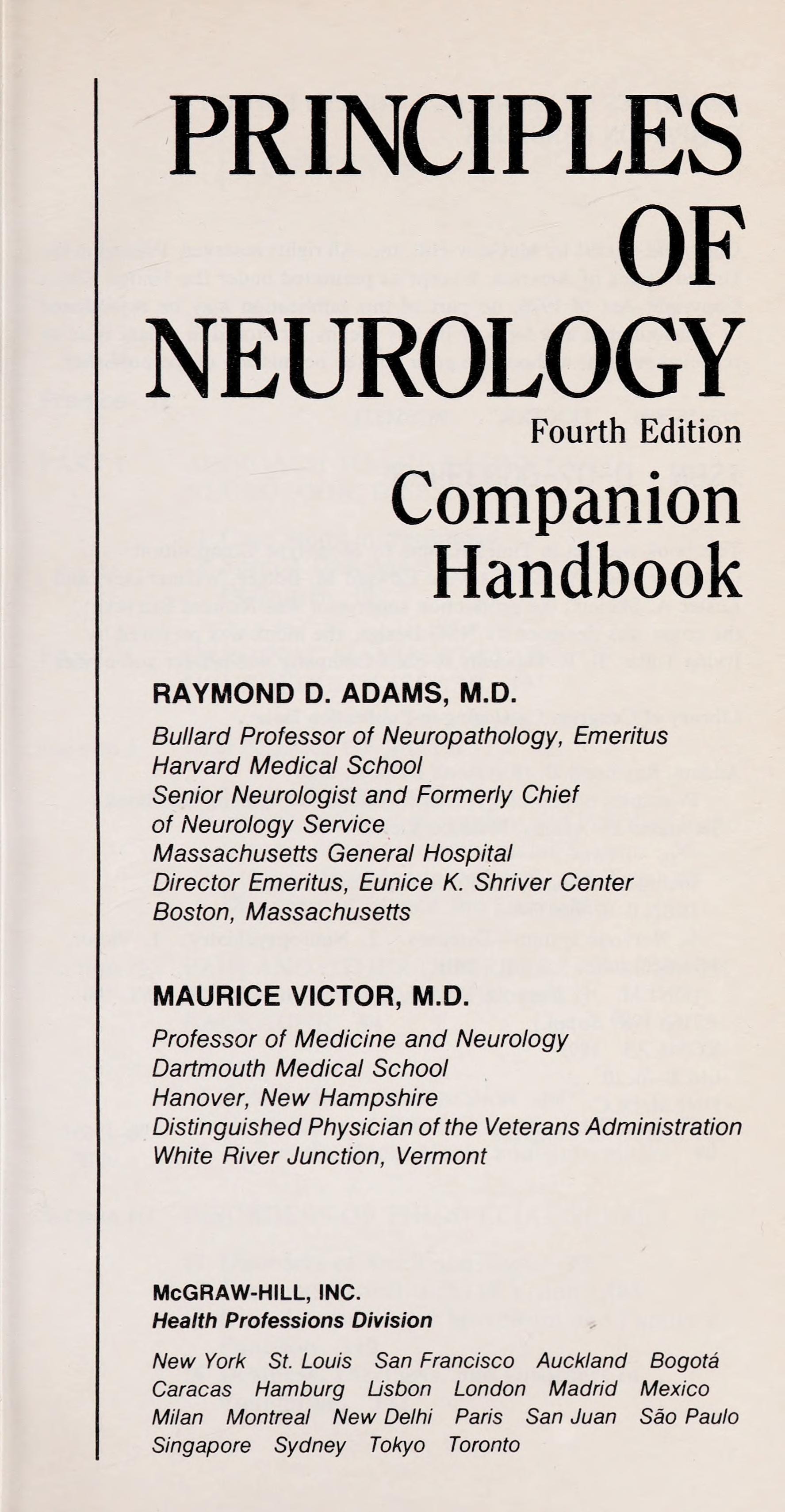 Principles of Neurology: Companion Handbook