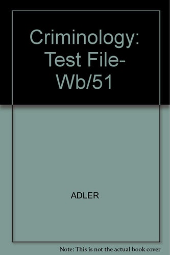 Criminology: Test File- Wb/51