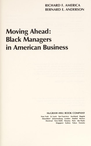Moving Ahead: Black Managers in American Business