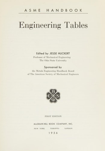 Engineering Tables