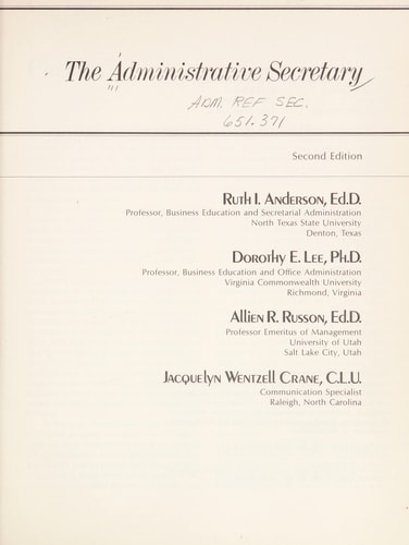 The Administrative Secretary