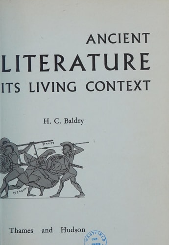 Ancient Greek literature in its living context
