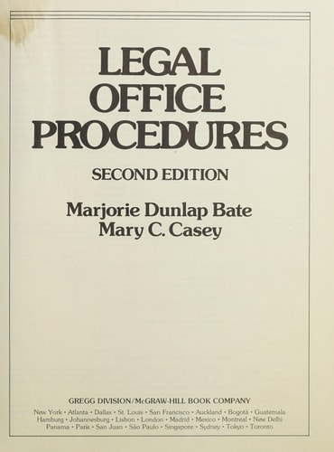Legal Office Procedures