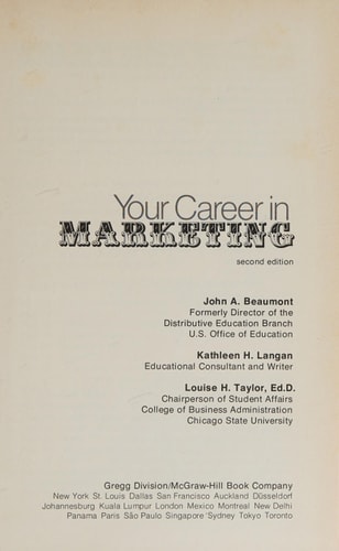 Your career in marketing