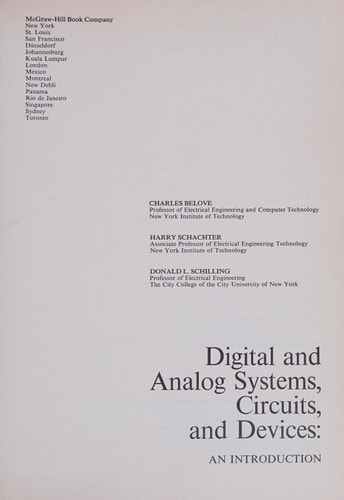 Digital and Analog Systems, Circuits, and Devices: An Introduction (Color Slide Program of the Great Masters)