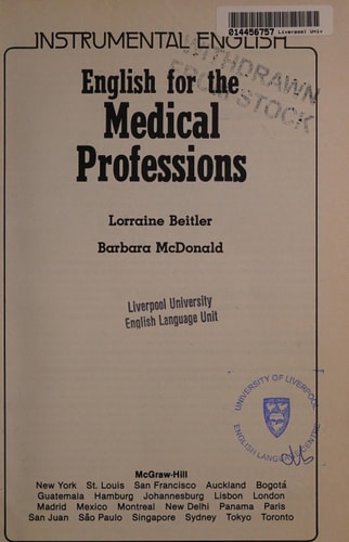 English for the Medical Profession: Instrumental English