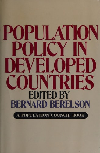 Population Policy in Developed Countries.