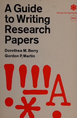 A Guide to Writing Research Papers