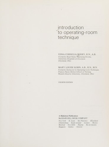 Introduction to operating-room technique
