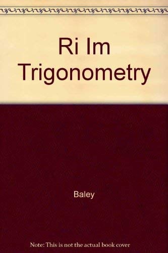 Instructor's Manual: Im Trigonometry