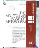 The molecular basis of metabolism (Biocore)