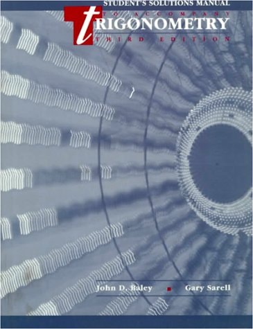 Trigonometry: Student Solutions Manual