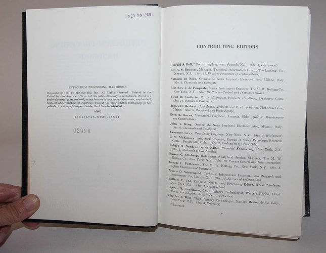 Petroleum Processing Handbook