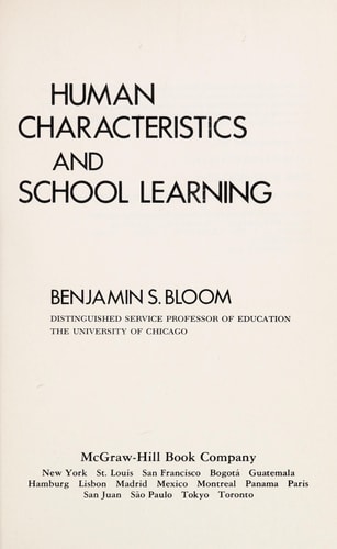 Human Characteristics and School Learning