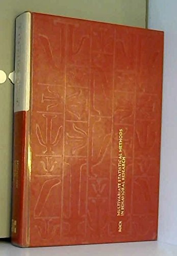 Multivariate statistical methods in behavioral research (McGraw-Hill series in psychology)