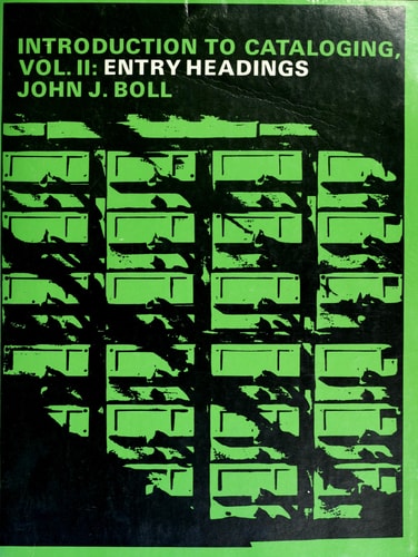Introduction to Cataloging (Tab Electronics Technician Library)