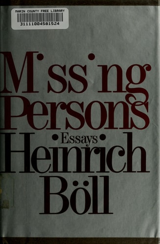 Missing persons and other essays