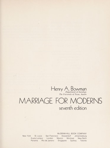 Marriage for moderns