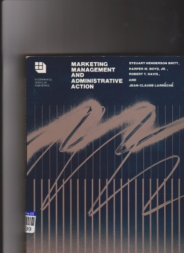 Marketing Management and Administrative Action (MCGRAW HILL SERIES IN MARKETING)