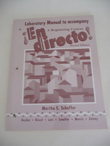 Laboratory Manual to Accompany En Directo!: A Beginning Course