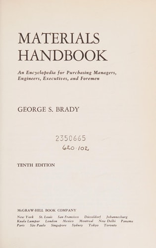 Materials Handbook Tenth Edition