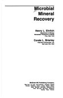 Microbial Mineral Recovery (ENVIRONMENTAL BIOTECHNOLOGY)