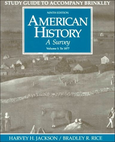 American History: A Survey, Vol. 1 (Student Study Guide, 9th Edition)