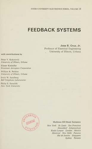 Feedback systems (Inter-university electronics series, v. 14)
