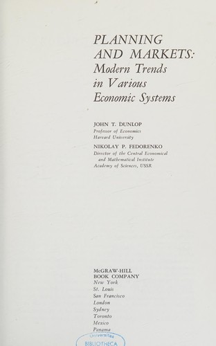 Planning and Markets (Industrial Relations)