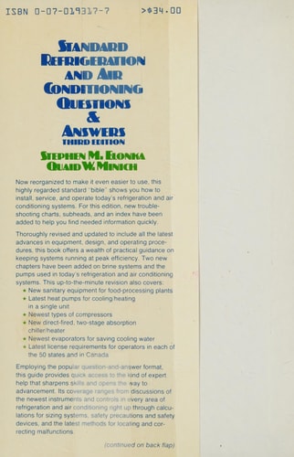 Standard Refrigeration and Air Conditioning Questions & Answers