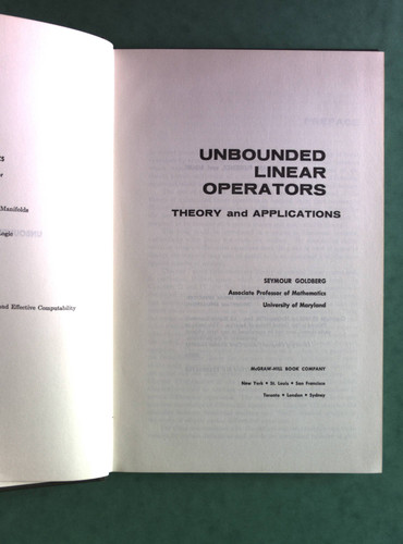 Unbounded Linear Operators; Theory and Applications