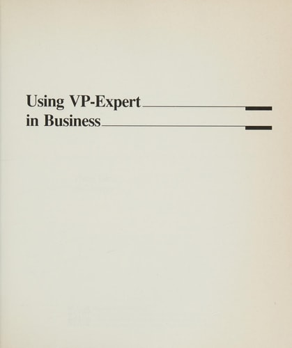 Using VP-expert in Business
