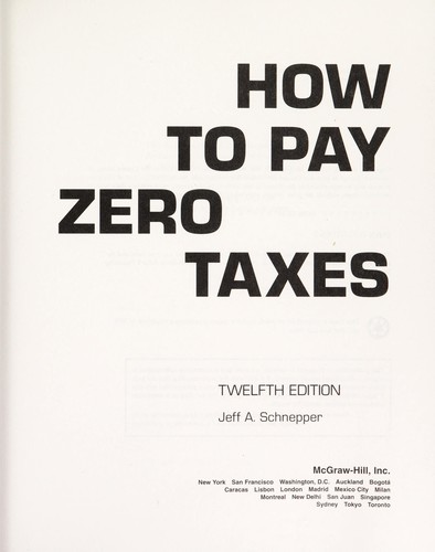 How to Pay Zero Taxes, 1995 (How to Pay Zero Taxes)