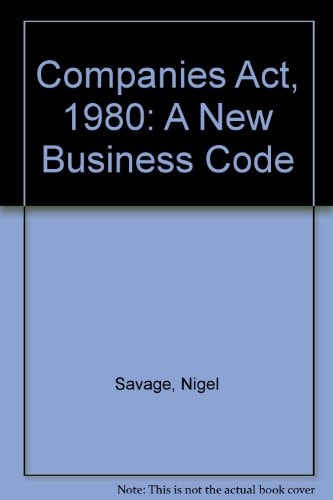The Companies Act 1980 A New Business Code